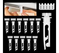 12 Sets Vertical Blinds Replacement Stem and Gear, White Vertical Blind Repair Kit Replacement Parts Carrier Stem Vertical Blinds Curtain Accessories for Headrail