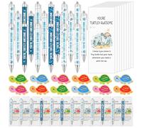 12 Sets You're Turtley Awesome Inspirational Gift Include Turtle Pens Positive Turtle Pins Greeting Cards Thank You Employee Appreciation Gifts Coworker Staff Volunteer Teacher Students Pocket Favor