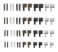 12 Sets Zip Repair kit, Metal Zipper Latch Slider Retainer 3 Color #3#5#8#10 Insertion Pin Zipper Bottom Zippers Stopper Metal Zippers Repair DIY Coats Jacket Repairs and Replacement, 48pcs