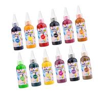 12 Shade Night Luminescent Cement Coloring Liquid Safe for Jewelry and Creative High Concentration Water Based Dye