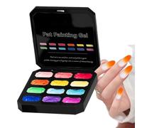 12 Shades Neon Nail Set for DIY Manicure Design and Detailed Drawing | No-Clean Formula for Home Beauty Practice Gift for Beginners for the Professional
