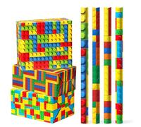 12 Sheet Building Blocks Party Gift Bags Tissue Paper Gift Wrapping Paper