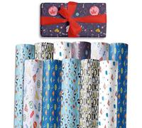 12 Sheet Cute Hero Birthday Wrapping Paper, 6 Style Mutil Color Festival Art Scrapbook Paper for Men Women Kids Birthday Wedding Baby Shower Halloween Xmas, 20 X 28 Inch (12 Sheet)