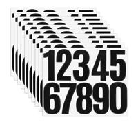 12 Sheets/120PCS Stick on Numbers, 3.15" Self Adhesive Number Stickers Waterproof Mailbox Numbers for Outside Door Bin Number Decals for Address on House, Home, Trash Can, Door, Sign (Black)