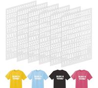 12 Sheets 2088 Pieces Iron on Letters and Numbers for Clothes 1Inch Vinyl Iron on Letter Patches Heat Transfer Alphabets Numbers Adhesive Stickers for Fabric Sports T-Shirt Clothes Printing DIY Craft