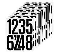 12 Sheets 5 Inch Large Vinyl Letter Stickers, Black Number Stickers, Self Adhesive Alphabet Number Sticker, Waterproof Stick On Letters for Sign, Mailbox, Poster, Window, Door, Car (Color:Black)