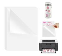 12 Sheets A4 Printable Vinyl Sticker Paper,Waterproof Self-Adhesive White Vinyl Labels, for Inkjet and Laser Printers