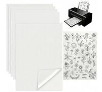 12 Sheets A4 Water Soluble Embroidery Paper, Stick and Stitch Self-Adhesive Stabilizer, Printable Dissolvable Transfer Paper for Hand & Machine Embroidery, 8.5x11 inch
