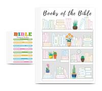 12 Sheets Bible Stickers Set, Books of The Bible Tracker and Emergency Number Stickers Christian Reading Tracker and Bookshelf Decals for Women Men Study Reading Progress Journals