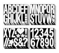 12 Sheets Capital Number and Letter Stickers, 4 Inch Large Vinyl Self Adhesive Big Font Stick on Decals Alphabet Waterproof Decorations for Craft Poster Window Mailbox Car Truck (White)