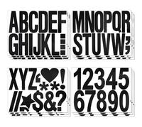 12 Sheets Capital Number and Letter Stickers, 4 Inch Large Vinyl Self Adhesive Big Font Stick on Decals Alphabet Waterproof Decorations for Craft Poster Window Mailbox Car Truck (Black)