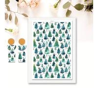 12 Sheets Christmas Teer Theme Transfer Paper for Polymer Clay, 5.82X3.93 inch Transfer Sheets Polymer Clay, Print Polymer Clay Transfer Paper for DIY Art Jewelry Earrings Making