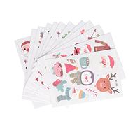 12 Sheets Glow In The Dark Temporary Tattoo Stickers Christmas Makeup Fake Face Christmas Pattern Tattoo Long Lasting Luminous Tattoo Stickers
