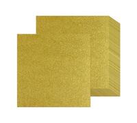12 Sheets Gold Glitter Cardstock Paper 12" x 12", Thick Glitter Craft Paper for Scrapbook DIY Art Project Greeting Cards Wedding Birthday Party Decoration 250GSM