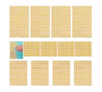 12 Sheets Gold Letter Stickers, Tiny 3D Small Gold Vinyl Letters, Self-Adhesive Metallic Sticker Lettering for Scrapbooking DIY Crafts Bottles Decor