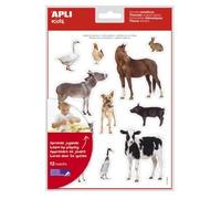12 Sheets Gomets Photographic Farm Animals Apli 16620
