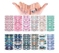 12 Sheets Laser Nail Art Stickers - Self-Adhesive, All-Inclusive, Ladies, DIY, Suitable for Parties & Gatherings