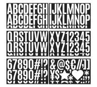 12 Sheets Letter Stickers, 2.5'' Self Adhesive Vinyl Letters Numbers Kit, Mailbox Number Stickers for Mailbox Classroom Home Door Window Decor-White