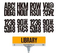 12 Sheets Letter Stickers Large, 5 Inch Vinyl Self Adhesive Alphabet Number Sticker Waterproof Alphabet Stickers for Mailboxes, Sign, Window, Poster, Car, Residence Decoration Arts (Black)