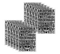 12 Sheets Letters Numbers Lettering Iron On 1 Inch Adhesive Letters A-Z and Numbers 0-9 Black Iron On Transfer Heat Transfer Vinyl Iron-On Letters for Textiles T-Shirts