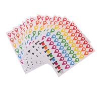 12 Sheets Map Marker Stickers 12 Self-Adhesive Removable Labels