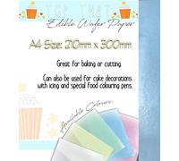 12 Sheets of Blue Edible Wafer Paper for Baking Cutting Printing Cake Decorating