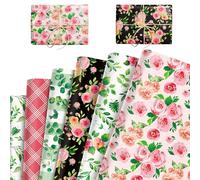 12 Sheets of Green Floral Tissue Paper Gift Wrapping Paper Flowers Packaging Patterned for Theme Shower Wedding Birthday Bridal Shower Party Decor