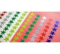 12 Sheets of Metallic Multi Coloured Stars Size. 13mm 540 Stars