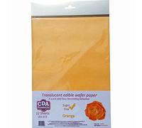 12 Sheets of Orange Edible Wafer Paper 201-672