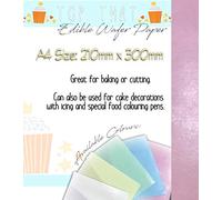 12 Sheets of Pink Edible Wafer Paper for Baking Cutting Printing Cake Decorating