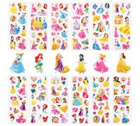 12 Sheets Princess Stickers, 3D Puffy Stickers for Children, Stickers for Party Bags, Kawaii Stickers, Cute Stickers y2k for Kids Girls Gift, Skateboard, Laptop, Book, Bike, Cars, Toys