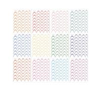 12 Sheets Self-Adhesive Nails Decals French Tip Nails Stickers Art Decorations French Line Art Stickers