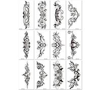 12 Sheets Sexy Temporary Tattoo Stickers For Men And Women Including Those For The Chest Abdomen And Waist
