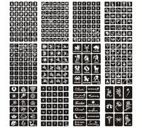 12 Sheets Temporary Tattoo Stencils Kit Reusable for boys Girls Temporary Tattoo Stencils for Face Body Paint DIY for Party Rainy Days Halloween（Numbers）