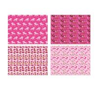 12 Sheets Western Cowgirl Gift Wrapping Paper Wild West Cowgirl Gift Wrap Paper 4 Design Boots Horseshoe Bull Cactus Western Patterns Style Wrapping Paper for Girls Western Birthday Decor,20'' x 27''