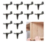 12 Shelf Support Pins Nickel Plated 3mm Set, Heavy Duty Metal Peg Shelving Studs for Bookcases Cupboard Cabinets and Furniture Kitchen Shelves Steel Brackets for Secure Shelf Fitting