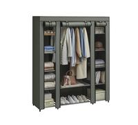 12 Shelves Canvas Wardrobe, Sage Green