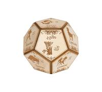 12-Sided Wooden Dice - Rolling Nut for Fun Choices | Table Decision Assistant for Home Apartment University Travel and Evenings with Friends