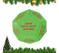 12 Sides Hilarious Gift Exchange Dice Fun, Interactive Holiday Joy
