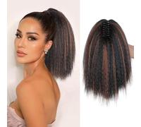 12" Silky Straight Texture Small and Light Weight Claw Clip In Synthetic Ponytail Bun, Pony Hairpiece Extension For Women Hairdo (IB/30)