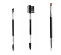 12 Single And Double-Headed Brushes, Eyebrow Smudging, Compact Eyelash Brushes, Bangs And Hair Combing, Portable For Outdoor Travel, Beauty Tools, Makeup Artist Props.