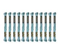 12 Skeins Embroidery Floss, Green Multicolored Metallic Embroidery Thread Polyester Cross-Stitch Threads for Hand Embroidery String Art DIY Creation