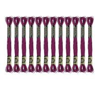 12 Skeins Embroidery Floss, Purple Red Metallic Embroidery Thread Polyester Cross-Stitch Threads for Hand Embroidery String Art DIY Creation