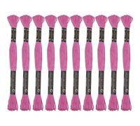 12 Skeins Embroidery Threads, Cross Stitch Thread Fiber Cotton of 8.75yds for Hand Embroidery DIY Creation and Friendship Bracelet String, Bright Pink