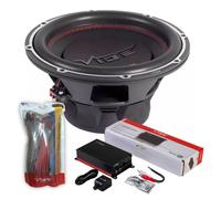 12" SLICK BASS PACKAGE 1500W SUBWOOFER +AMPLIFIER + WIRING KIT CAR AUDIO VIBE