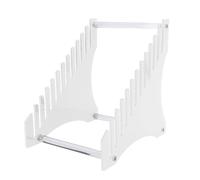 12 - Slot Acrylic Record Storage Holder, Record Organizer, Shatterproof Record Display Stand with Easy Assembly for LP and 7 - Inch Albums, Compact Rack for Music (Transparent)