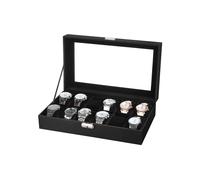 12-Slot Watch Box, Black