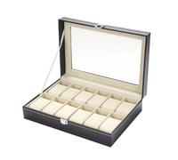 12 Slot Watch Organizer with Lock Removable Pillows Storage Case for Men Travel Family Ornament