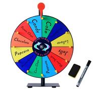 12 Slots Prize Wheel,12 Inch Prize Wheel Spinner with Stand and Heavy Duty Base,Spinning Wheel for Prizes,Spin The Wheel for Fortune Spinning Game Carnival & Engaging Home Parties,Tradeshow.