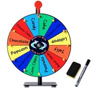 12 Slots Prize Wheel,12 Inch Prize Wheel Spinner with Stand and Heavy Duty Base,Spinning Wheel for Prizes,Spin The Wheel for Fortune Spinning Game Carnival & Engaging Home Parties,Tradeshow.